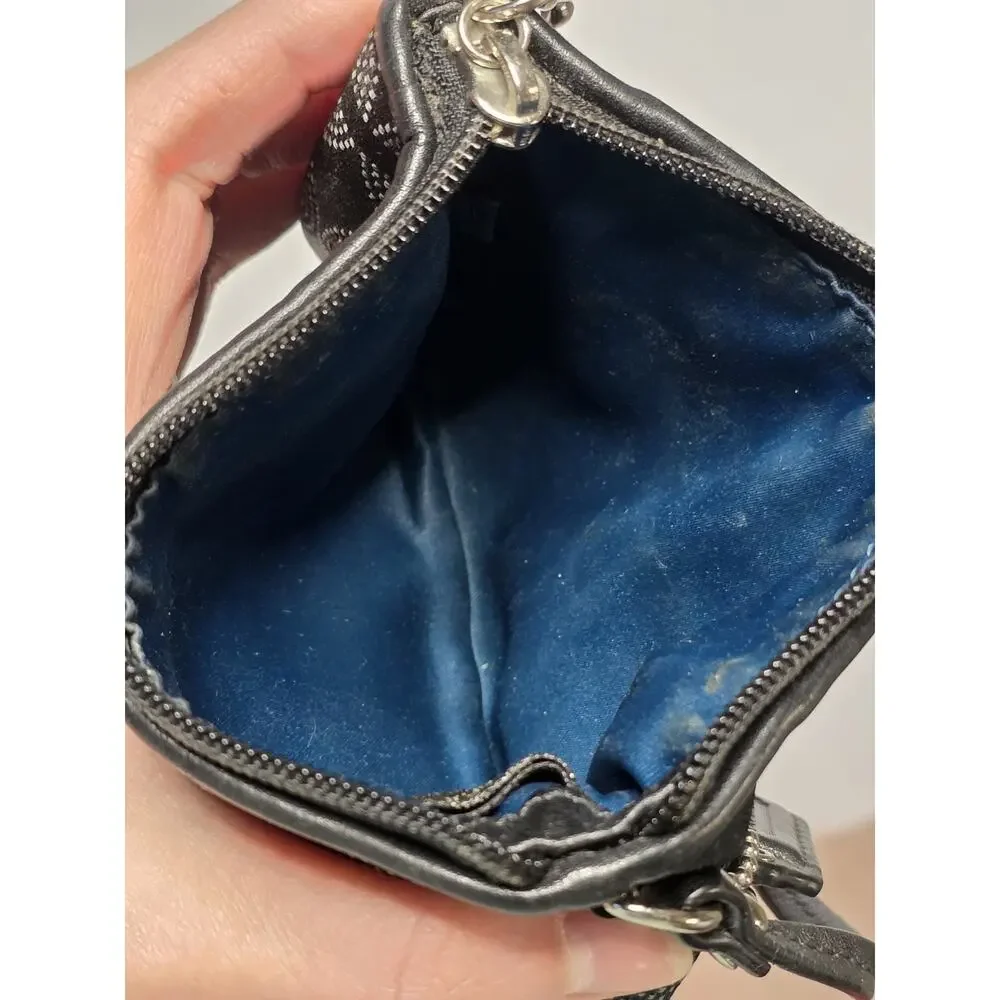 Coach Madison Op Art Wristlet Blue Interior Hang Tag